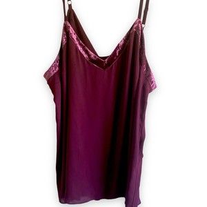Torrid Purple Wine Layer  Sleep Plus Sz 5 5x 28 Nightgown Teddy Sheer Accents